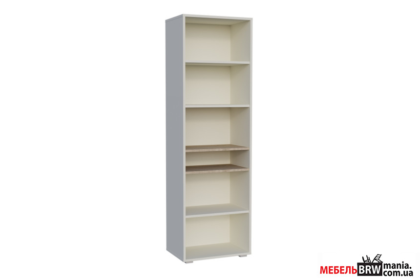 Шкаф книжный Connect F Intarsio Дуб кремона котта/стоун бейж