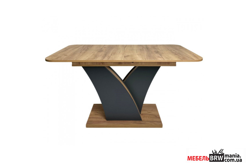 Стол раскладной Dakar Intarsio 140x80/180 Дуб крафт золотой/антрацит