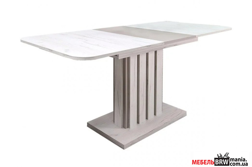 Стол раскладной Lamar Intarsio 140x80/180 Дуб крафт белый/глиняный серый