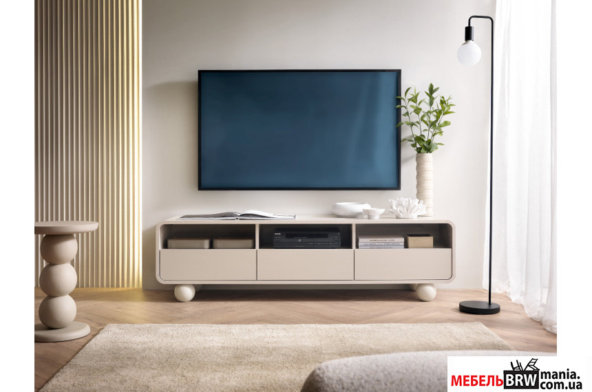 Тумба под ТВ Perfect Home Альбион / Albion RTV160 с 3 ящиками Кашемир