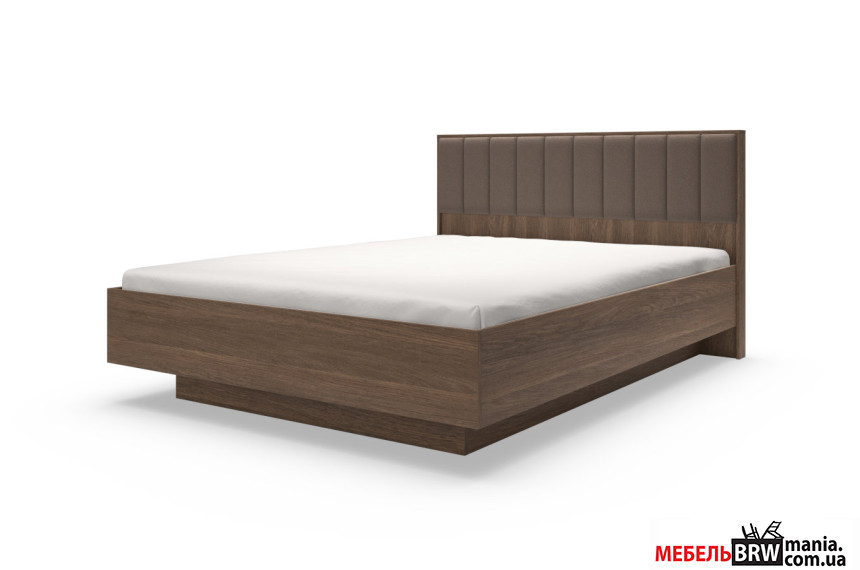 Кровать (каркас) Perfect Home Амаро / Amaro 160 с мягким изголовьем двухспальная Дуб дунин