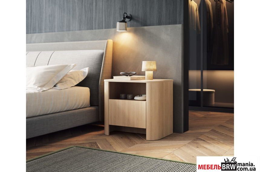 Тумба прикроватная Perfect Home Бари / Bari S58 с 1 ящиком Дуб виченца