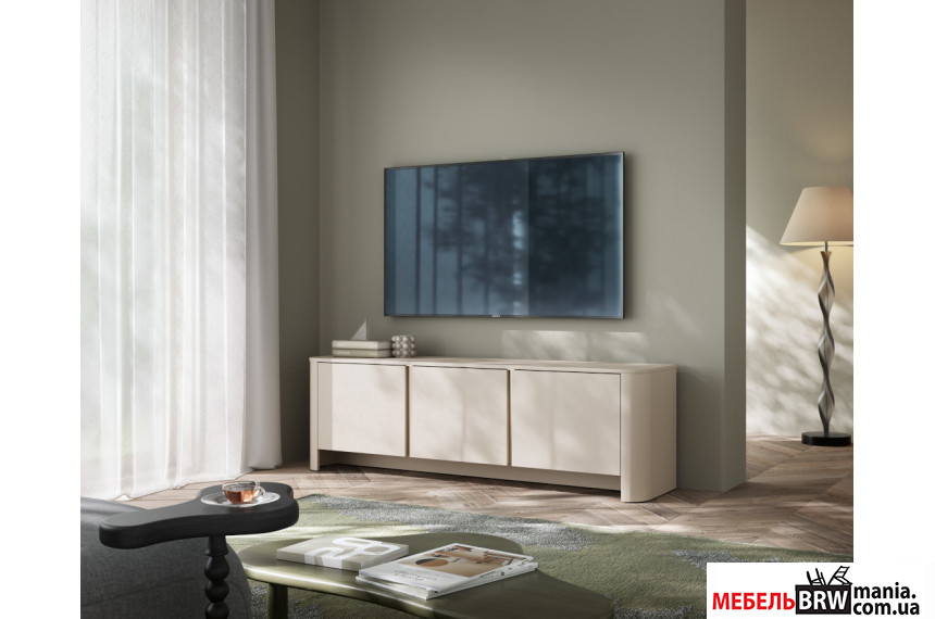 Тумба под ТВ Perfect Home Бари / Bari RTV168 3-дверная Кашемир