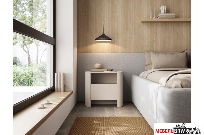 Тумба прикроватная Perfect Home Бари / Bari S58 с 1 ящиком Кашемир