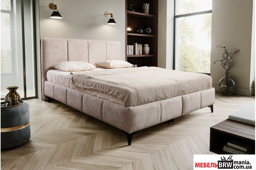 Ліжко (з основою під матрац) Атена / Atena 160x200 Perfect Home з м'яким ізголів'ям двоспальне