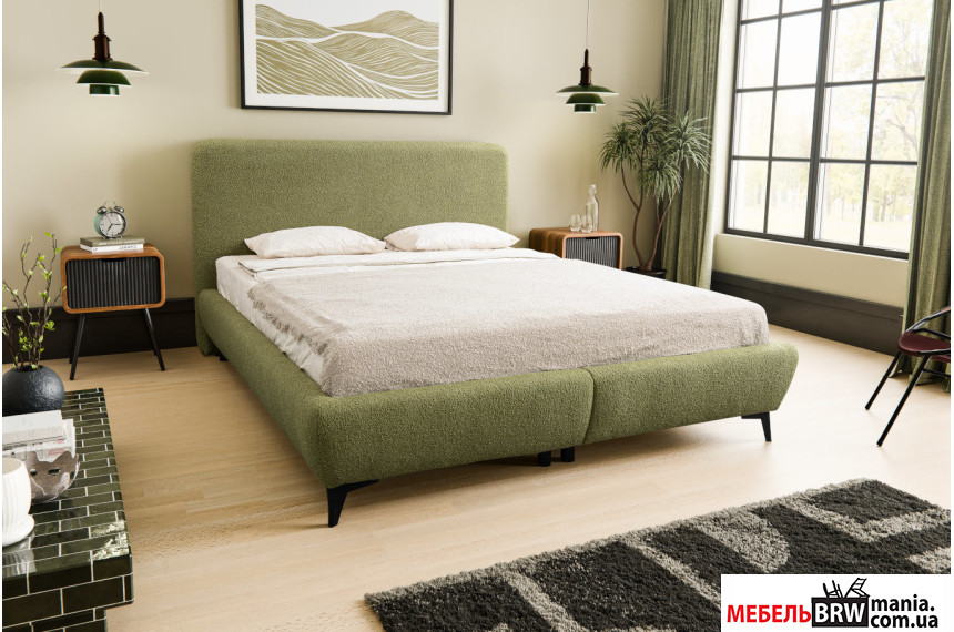 Ліжко (з основою під матрац) Елена / Elena 160x200 Perfect Home з м'яким ізголів'ям двоспальне