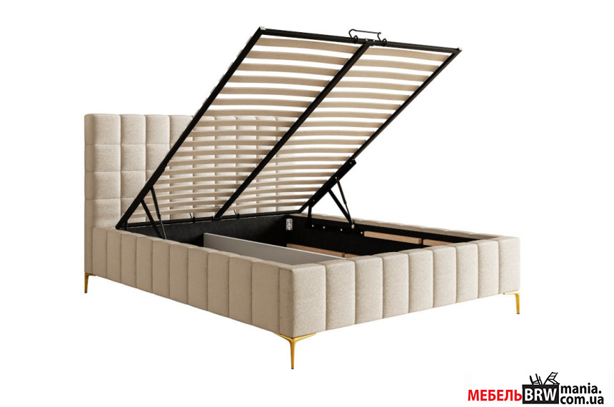Ліжко (з підйомним механізмом) Грід / Grid 160x200 Perfect Home з м'яким ізголів'ям двоспальне
