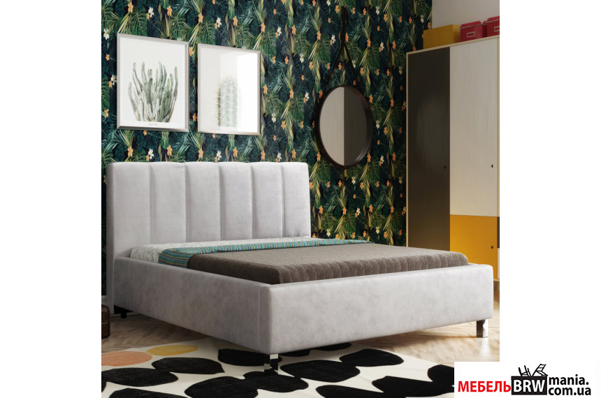 Ліжко (з основою під матрац) I / I 160x200 Perfect Home з м'яким ізголів'ям двоспальне