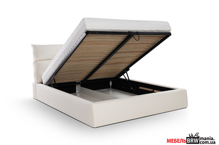 Ліжко (з підйомним механізмом) Малібу / Malibu 160x200 Perfect Home з м'яким ізголів'ям двоспальне