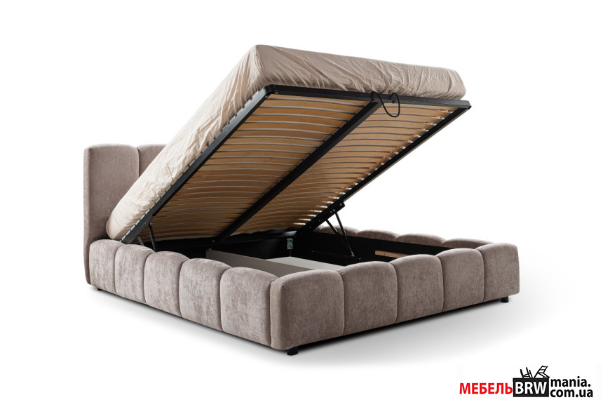 Ліжко (з підйомним механізмом) Нубія / Nubia 160x200 Perfect Home з м'яким ізголів'ям двоспальне