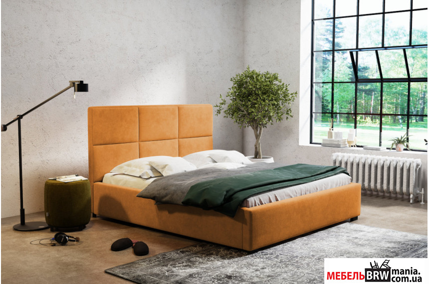 Ліжко (з основою під матрац) Отто / Otto 160x200 Perfect Home з м'яким ізголів'ям двоспальне