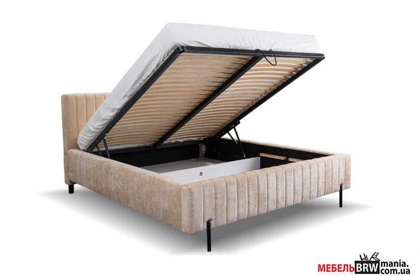 Ліжко (з підйомним механізмом) Вельвет / Velvet 160x200 Perfect Home з м'яким ізголів'ям двоспальне