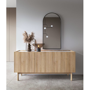 Комод Perfect Home Бохо / Boho K144/68 3-дверный Ривьера/мрамор бьянко