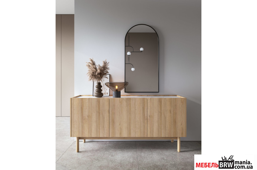 Комод Perfect Home Бохо / Boho K144/68 3-дверный Ривьера/мрамор бьянко