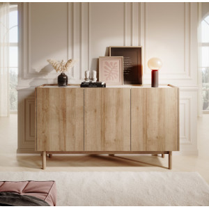 Комод Perfect Home Бохо / Boho K144/83 3-дверный Ривьера/мрамор бьянко