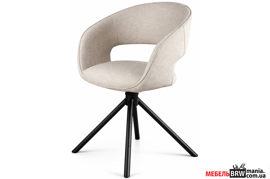 Стул/кресло для туалетного столика поворотное на 180 с автовозвратом HOLLY Perfect Home Беж Davis Verita 03