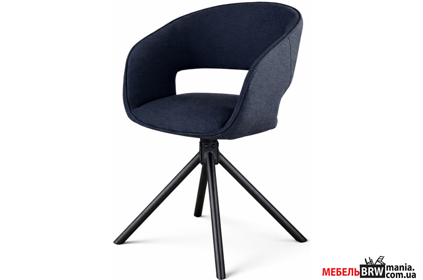 Стілець/крісло поворотне на 180 з автоповерненням HOLLY Perfect Home Чорний Davis Verita 98