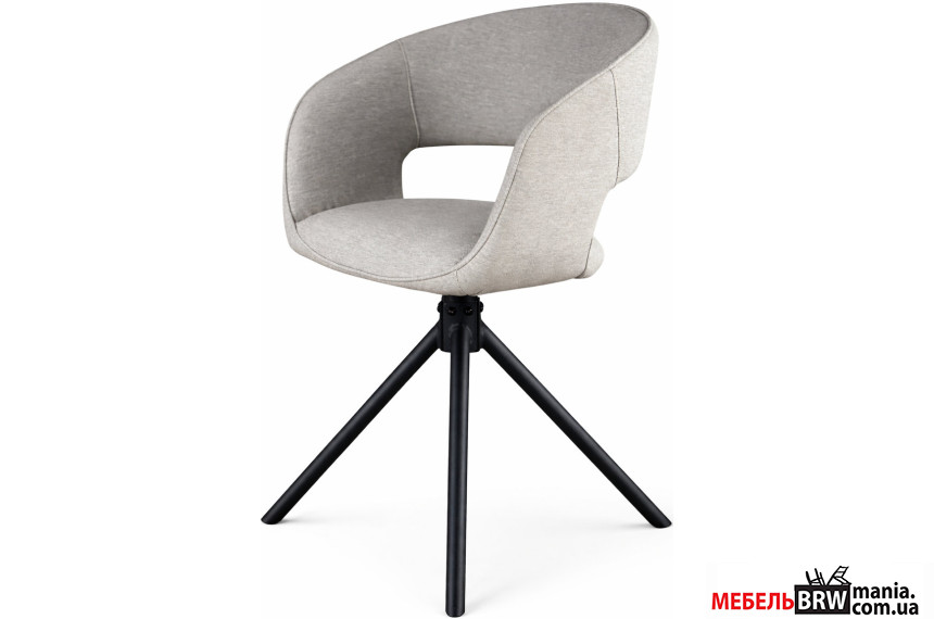 Стул/кресло для туалетного столика поворотное на 180 с автовозвратом HOLLY Perfect Home Серый Davis Verita 80