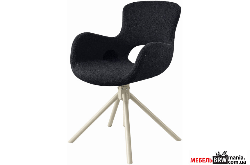 Стул/кресло в спальню поворотное на 180 с автовозвратом MIYA Perfect Home Черный Davis Quelle 100