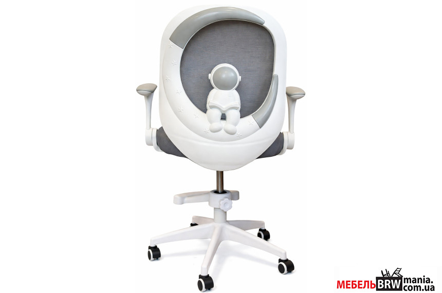 Кресло вращающееся детское с подставкой для ног PERFECT KIDS ASTRONAUT GRAY Perfect Home Серый