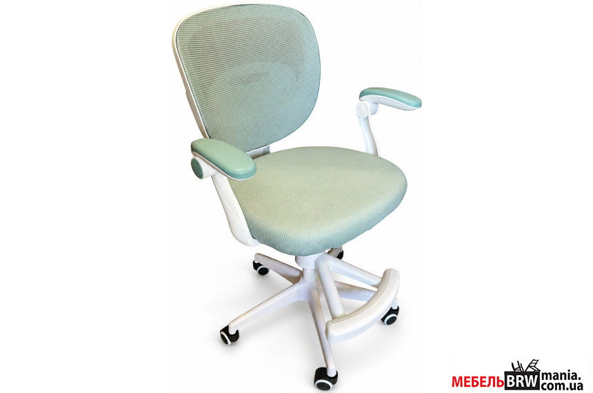 Крісло обертове дитяче з підставкою для ніг PERFECT KIDS GREEN Perfect Home Зелений