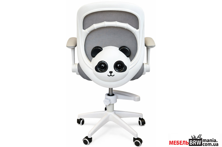 Кресло вращающееся детское с подставкой для ног PERFECT KIDS PANDA GRAY Perfect Home Серый