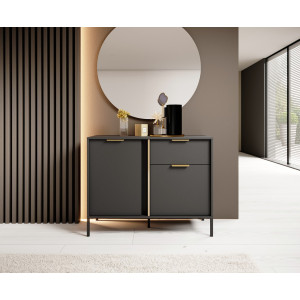 Комод Perfect Home Ларс / Lars 2DS/104 2-дверный с 1 ящиком Антрацит