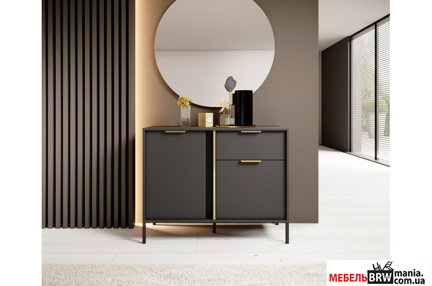 Комод Perfect Home Ларс / Lars 2DS/104 2-дверний з 1 шухлядою Антрацит