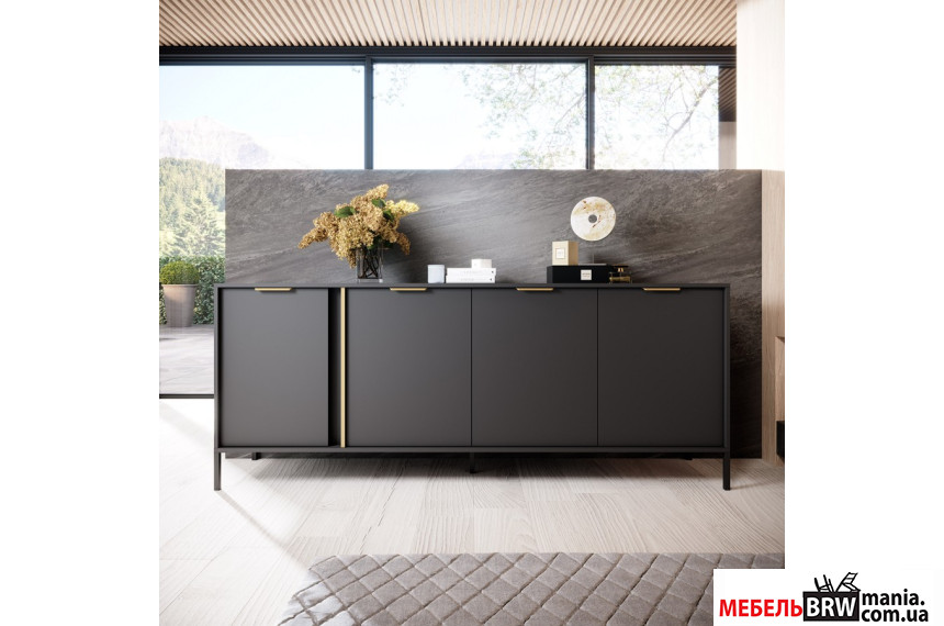 Комод Perfect Home Ларс / Lars 4D/203 4-дверний Антрацит