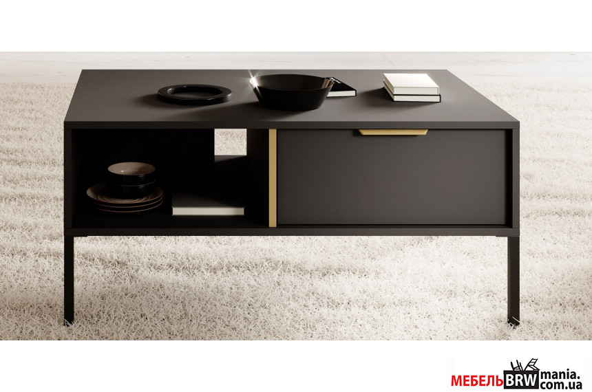 Стол журнальный Perfect Home Ларс / Lars 97 Антрацит