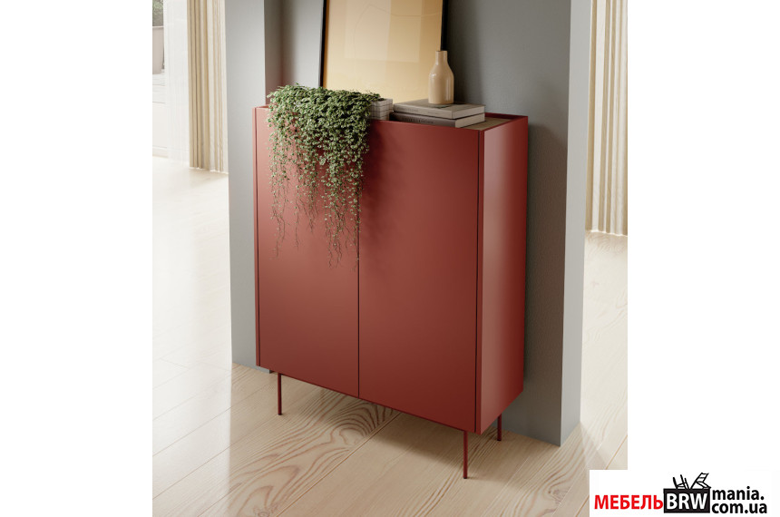 Комод высокий Perfect Home Колор / Color KD97 2-дверный Керамик ред