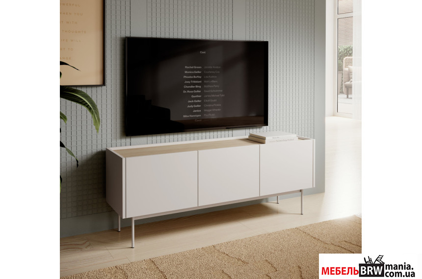 Тумба под ТВ Perfect Home Колор / Color RTV144 3-дверная Кашемир