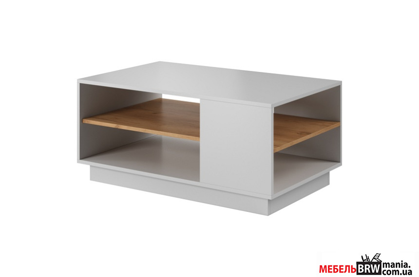 Стол журнальный Perfect Home 3Д / 3D 100 Белый/дуб крафт золотой