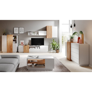 Стенка в гостиную Perfect Home 3Д / 3D A Белый/дуб...