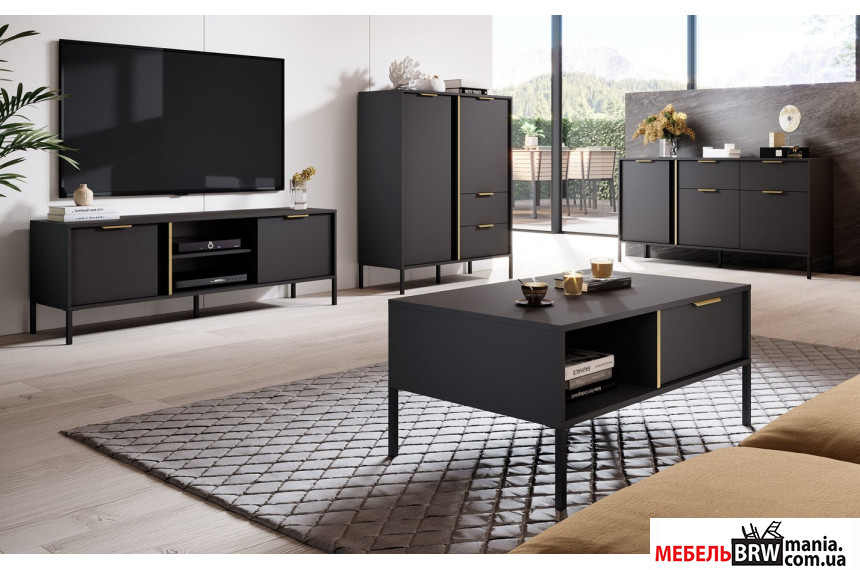 Стенка в гостиную Perfect Home Ларс / Lars A Антрацит