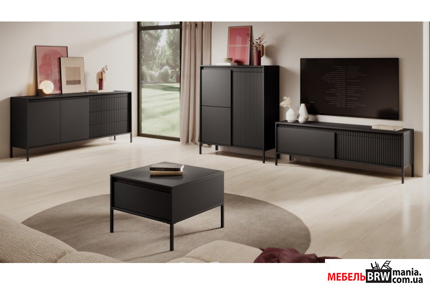 Стенка в гостиную Perfect Home Сенсо / Senso C Черный