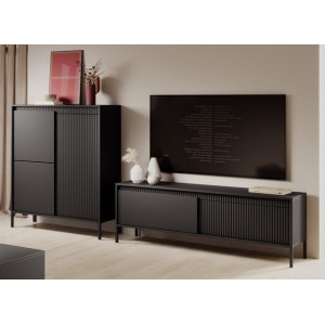 Стенка в гостиную Perfect Home Сенсо / Senso D Чер...