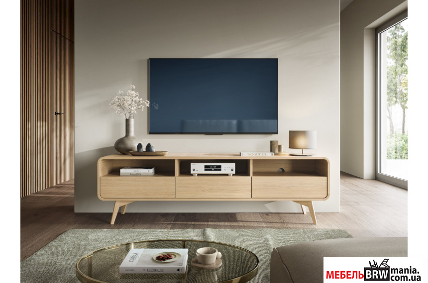 Тумба под ТВ Perfect Home Хелион / Helion RTV180 с 3 ящиками Дуб виченца