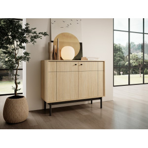 Комод Perfect Home Джапанди / Japandi K104 2-дверный Дуб линеа