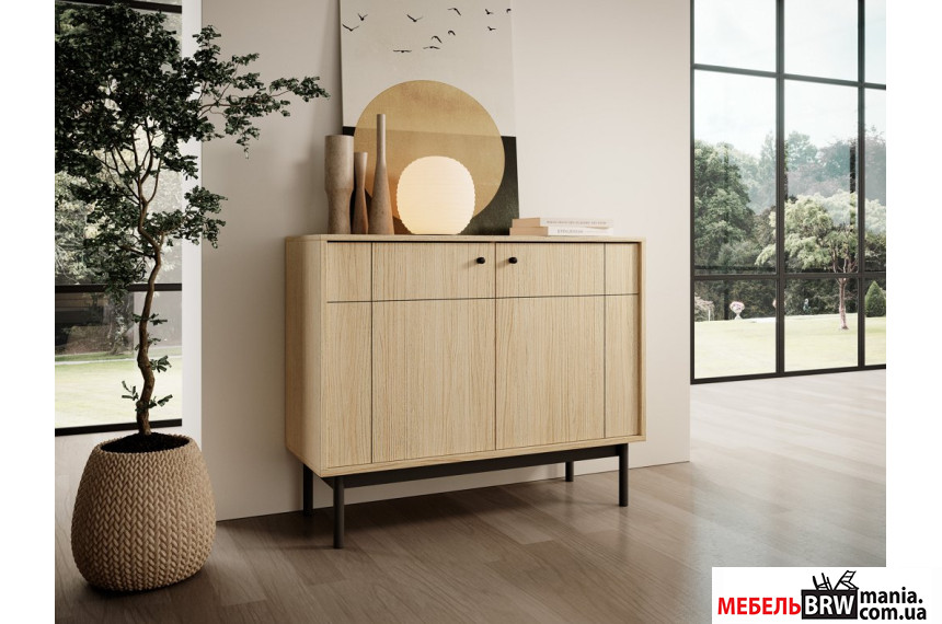 Комод Perfect Home Джапанди / Japandi K104 2-дверный Дуб линеа