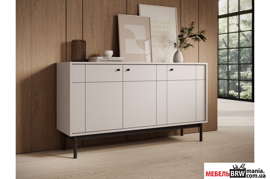 Комод Perfect Home Джапанди / Japandi K154 3-дверный Кашемир