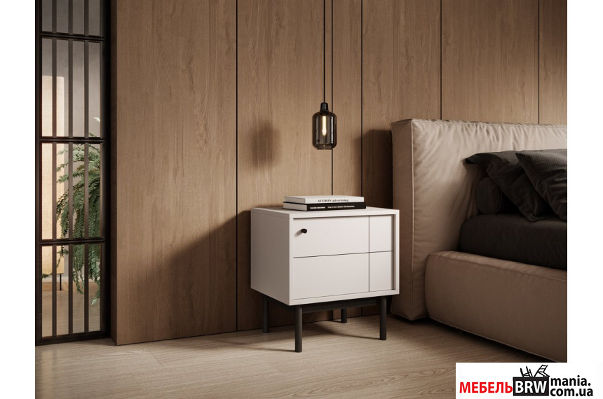 Тумба прикроватная Perfect Home Джапанди / Japandi S54 1-дверная Кашемир