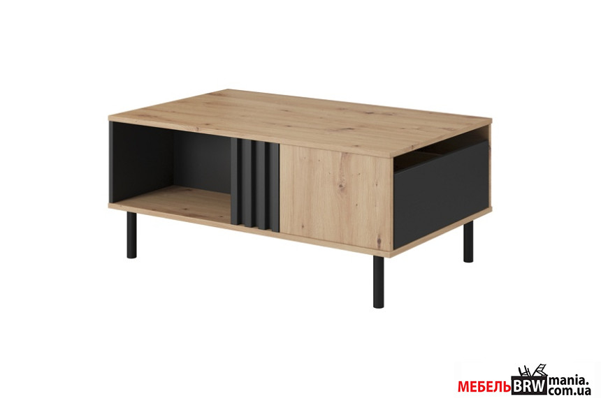 Стол журнальный Perfect Home Мадис / Madis 100 Дуб артизан/антрацит