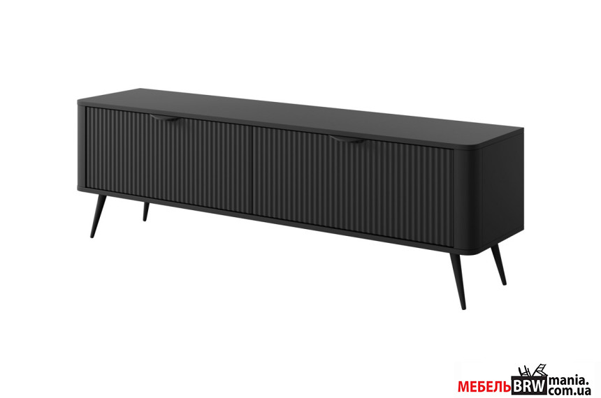 Тумба под ТВ Perfect Home Ланте / Lante 2D/163 2-дверная с черными ножками Черный