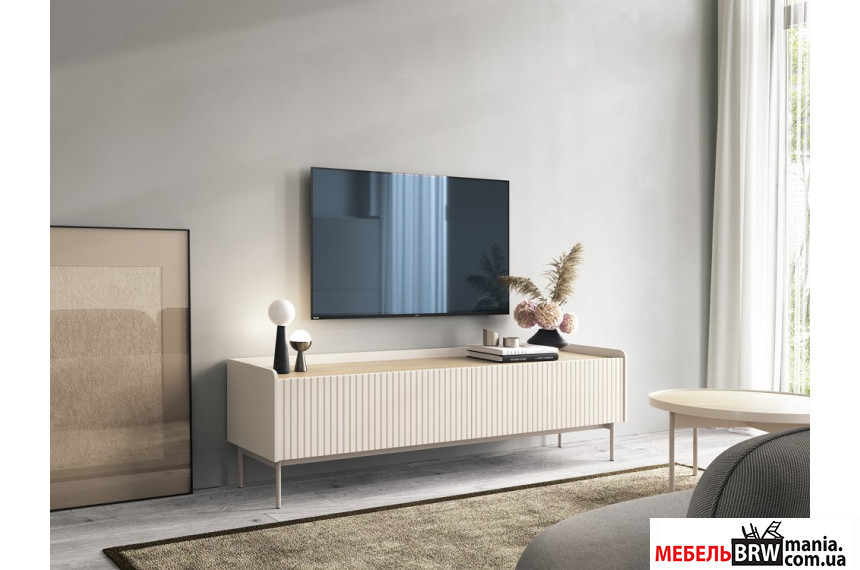 Тумба под ТВ Perfect Home Левел / Level 2D/181 2-дверная Беж/дуб сканди