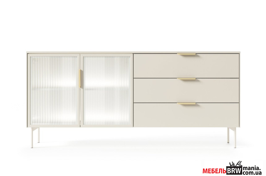 Комод с подсветкой Perfect Home Луми / Lumi 2D3S/181 2-дверный с 3 ящиками Кашемир