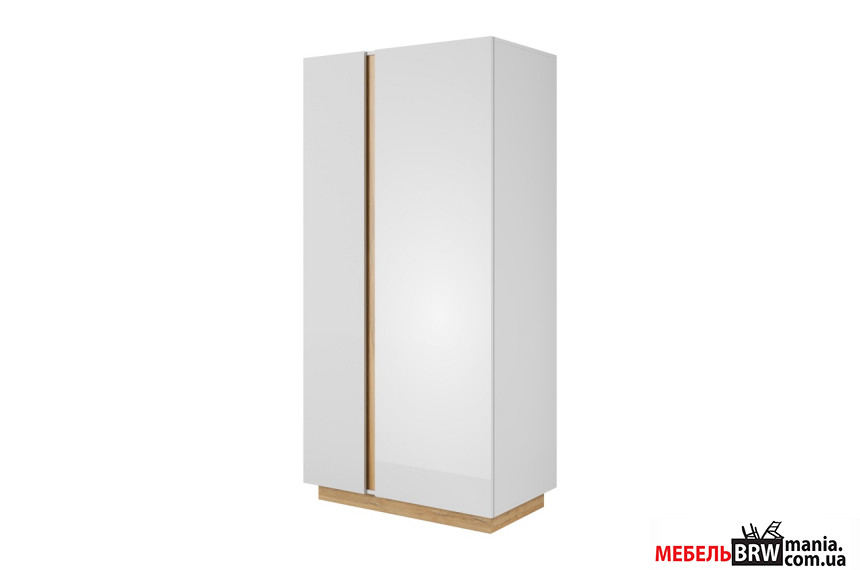 Шкаф платяной Perfect Home Арко / Arco 2D/96 2-дверный Белый глянец/дуб грандсон