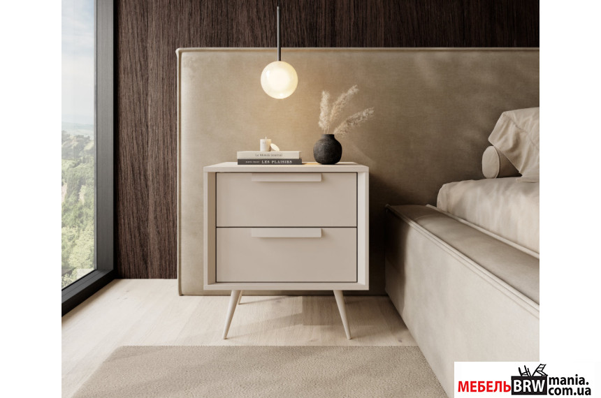 Тумба прикроватная Perfect Home Мавера / Mavera 2S/51 с 2 ящиками Кашемир