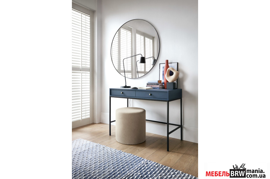 Стол туалетный Perfect Home Моно / Mono MT104 с 2 ящиками и черными ножками Гранат