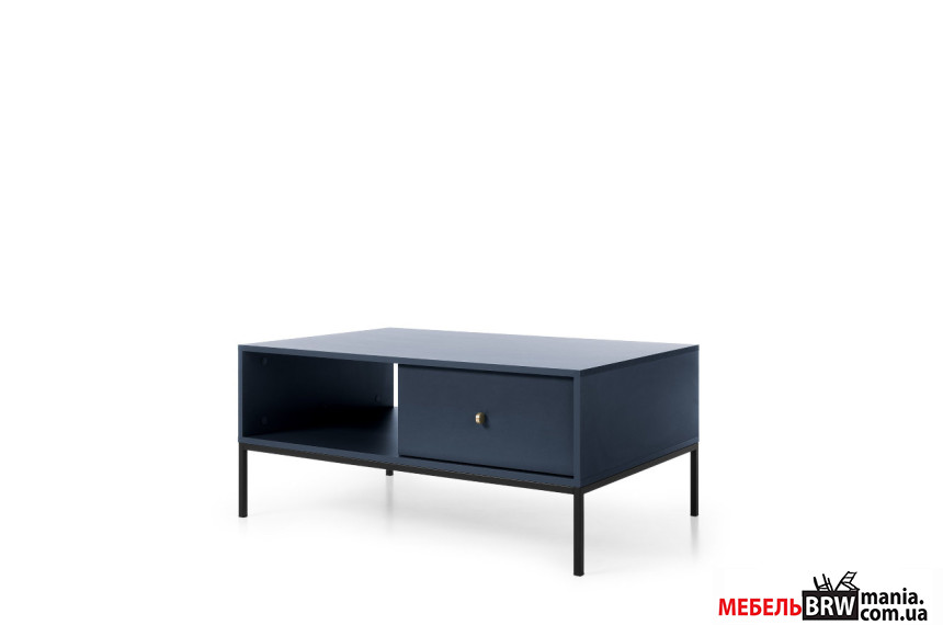 Стол журнальный Perfect Home Моно / Mono ML104 с 2 ящиками и черными ножками Гранат
